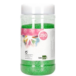 Purpurina fantasía liderpapel, bote de 250 grs. verde pastel