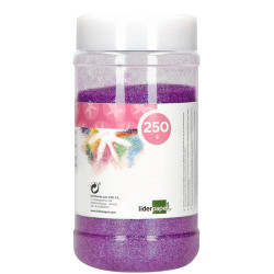Purpurina fantasía liderpapel, bote de 250 grs. violeta pastel