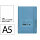 Cuaderno encolado tapa blanda símil piel antartik notes, din a5, 100 hj. 80 grs/m². liso s/m. azul claro