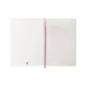Cuaderno encolado tapa blanda símil piel antartik notes, din a5, 100 hj. 80 grs/m². liso s/m. rosa pastel