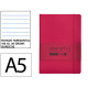 Cuaderno encolado tapa blanda símil piel antartik notes, din a5, 100 hj. 80 grs/m². rayado horizontal s/m. burdeos