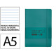 Cuaderno encolado tapa blanda símil piel antartik notes, din a5, 100 hj. 80 grs/m². rayado horizontal s/m. verde aguamarina