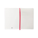 Cuaderno encolado tapa blanda símil piel antartik notes, din a5, 100 hj. 80 grs/m². rayado horizontal s/m. rojo