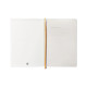 Cuaderno encolado tapa blanda símil piel antartik notes, din a5, 100 hj. 80 grs/m². rayado horizontal s/m. morado/amarillo