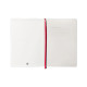 Cuaderno encolado tapa blanda símil piel antartik notes, din a5, 100 hj. 80 grs/m². rayado horizontal s/m. negro/rojo