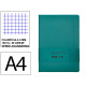 Cuaderno encolado tapa blanda símil piel antartik notes, din a4, 100 hj. 80 grs/m². 5x5 s/m. verde aguamarina