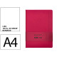 Cuaderno encolado tapa blanda símil piel antartik notes, din a4, 100 hj. 80 grs/m². liso s/m. burdeos