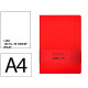 Cuaderno encolado tapa blanda símil piel antartik notes, din a4, 100 hj. 80 grs/m². liso s/m. rojo
