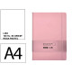Cuaderno encolado tapa blanda símil piel antartik notes, din a4, 100 hj. 80 grs/m². liso s/m. rosa pastel