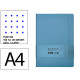 Cuaderno encolado tapa blanda símil piel antartik notes, din a4, 100 hj. 80 grs/m². puntos s/m. azul claro