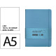 Cuaderno encolado tapa dura símil piel antartik notes, din a5, 100 hj. 80 grs/m². liso s/m. azul claro