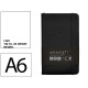 Cuaderno encolado tapa dura símil piel antartik notes, din a6, 100 hj. 80 grs/m². liso s/m. negro