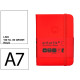 Cuaderno encolado tapa dura símil piel antartik notes, din a7, 80 hj. 80 grs/m². liso s/m. rojo