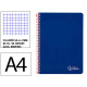 Cuaderno espiral tapa dura liderpapel serie witty, din a4, 80 hj. 90 grs/m². 4x4 c/m. azul marino