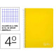 Cuaderno espiral tapa dura liderpapel serie witty, 4º, 80 hj. 90 grs/m². 4x4 c/m. amarillo