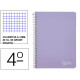 Cuaderno espiral tapa dura liderpapel serie witty, 4º, 80 hj. 90 grs/m². 4x4 c/m. violeta