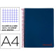 Cuaderno espiral con tapas de polipropileno liderpapel serie wonder, din a4, 120 hj. 90 grs/m². 5x5 s/m. azul marino