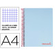 Cuaderno espiral con tapas de polipropileno liderpapel serie wonder, din a4, 120 hj. 90 grs/m². 5x5 s/m. celeste