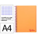 Cuaderno espiral con tapas de polipropileno liderpapel serie wonder, din a4, 120 hj. 90 grs/m². 5x5 s/m. naranja