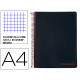 Cuaderno espiral con tapas de polipropileno liderpapel serie wonder, din a4, 120 hj. 90 grs/m². 5x5 s/m. negro