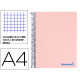 Cuaderno espiral con tapas de polipropileno liderpapel serie wonder, din a4, 120 hj. 90 grs/m². 5x5 s/m. rosa