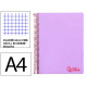 Cuaderno espiral con tapas de polipropileno liderpapel serie wonder, din a4, 120 hj. 90 grs/m². 5x5 s/m. violeta