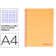 Cuaderno espiral con tapas de polipropileno liderpapel serie wonder, din a4, 80 hj. 90 grs/m². 4x4 c/m. naranja