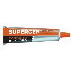 Pegamento de contacto incoloro supergen, 20 ml.