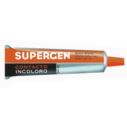 Pegamento de contacto incoloro supergen, 40 ml.