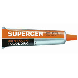 Pegamento de contacto incoloro supergen, 75 ml.