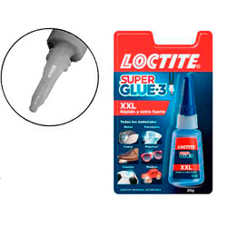 Pegamento instantáneo loctite super glue-3 xxl, 20 grs.