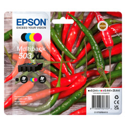 Cartucho ink-jet epson expression home xp-5200/5205/wf-2960dwf, multipack 503xl 4 cartuchos