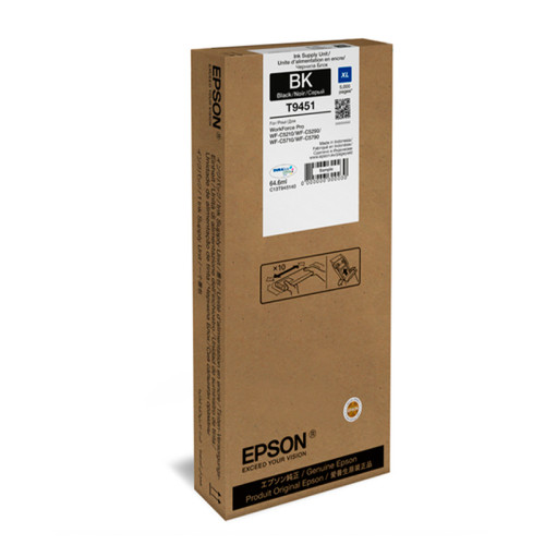 Cartucho ink-jet epson workforce pro wf-c5210dw/wf-c5290dwf/wf-c5710dwf, t9451 negro xl