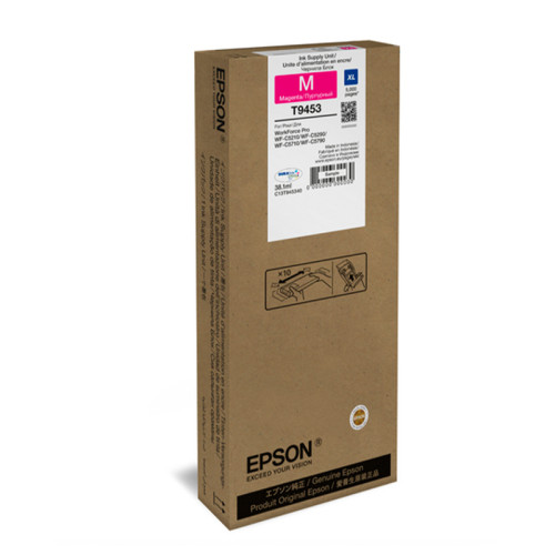 Cartucho ink-jet epson workforce pro wf-c5210dw/wf-c5290dwf/wf-c5710dwf, t9453 magenta xl