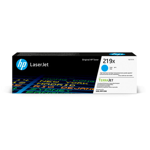 Toner laser hewlett packard color laserjet pro 3202dw/mfp 3302fdn, 219x cyan