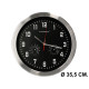 Reloj de pared con marco metálico q-connect, Ø 35,5 cm. cromado