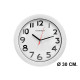 Reloj de pared con marco de plástico q-connect, Ø 30 cm. blanco