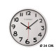 Reloj de pared con marco de plástico q-connect, Ø 34 cm. blanco