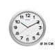 Reloj de pared con marco de plástico maul, Ø 35 cm. plata