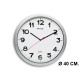 Reloj de pared con marco de plástico maul, Ø 40 cm. plata