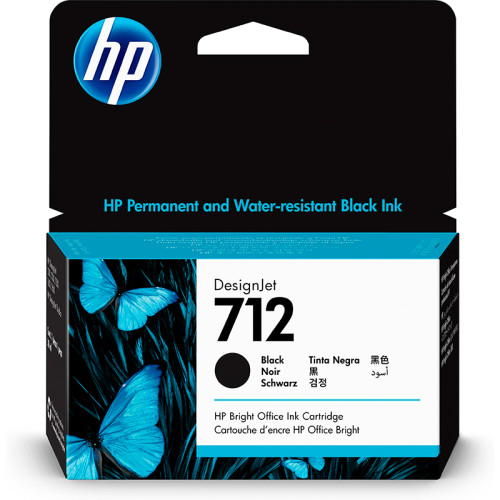 Cartucho ink-jet hewlett packard designjet t210/t230/t250, 712 negro