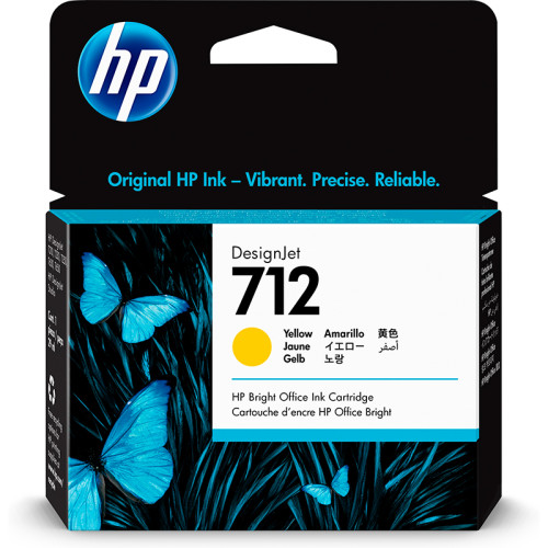 Cartucho ink-jet hewlett packard designjet t210/t230/t250, 712 amarillo