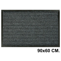 Alfombra antipolvo para suelos en polipropileno de 8 mm. paperflow, 90x60 cm. gris