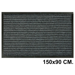 Alfombra antipolvo para suelos en polipropileno de 8 mm. paperflow, 150x90 cm. gris