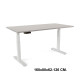 Mesa de oficina con regulación eléctrica en altura rocada e-table, 160x80x62-126 cm. gris / blanco