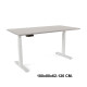 Mesa de oficina con regulación eléctrica en altura rocada e-table, 180x80x62-126 cm. gris / blanco