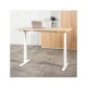 Mesa de oficina con regulación eléctrica en altura rocada e-table, 180x80x62-126 cm. haya / blanco