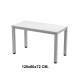 Mesa de oficina rocada executive, 120x60x72 cm. gris / aluminio