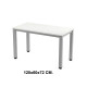 Mesa de oficina rocada executive, 120x60x72 cm. blanco / aluminio