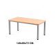 Mesa de oficina rocada executive, 140x80x72 cm. haya / aluminio